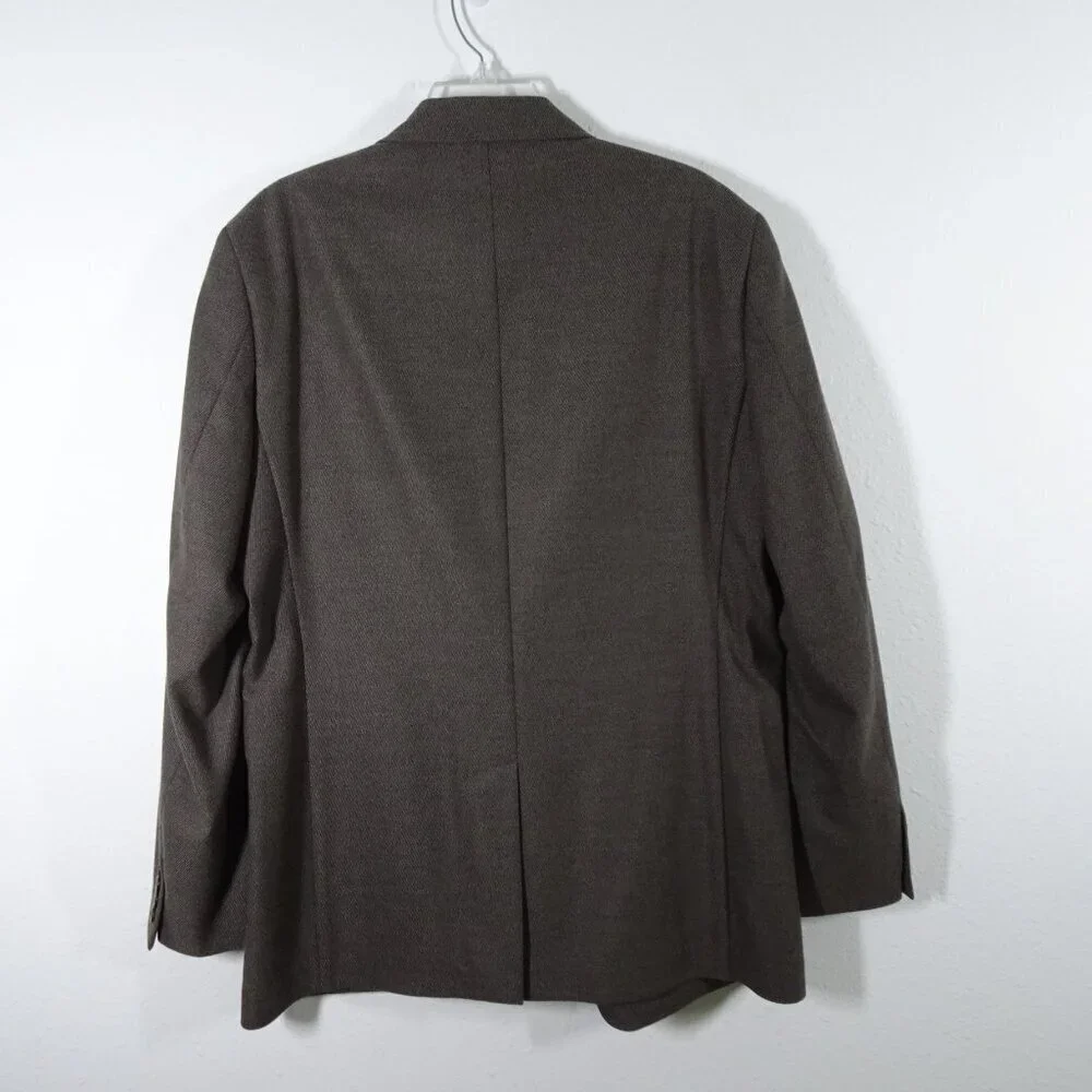 Hart Schaffner Marx Sport Jacket Men's 44R Size L Brown Executive Academia Prof